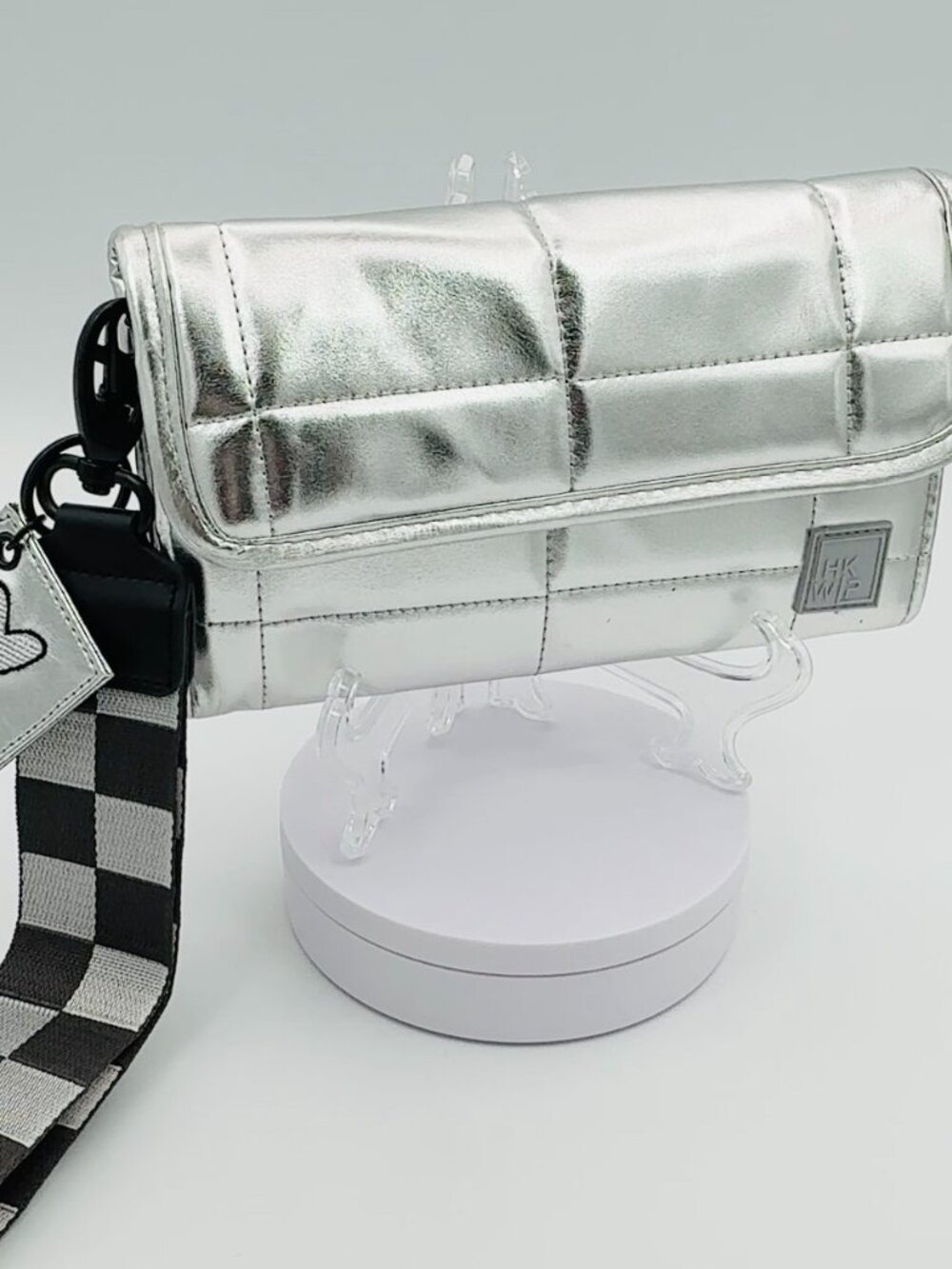 Shawn Killinger x IHKWIP Checkmate RFID Wallet Wristlet Silver Foil